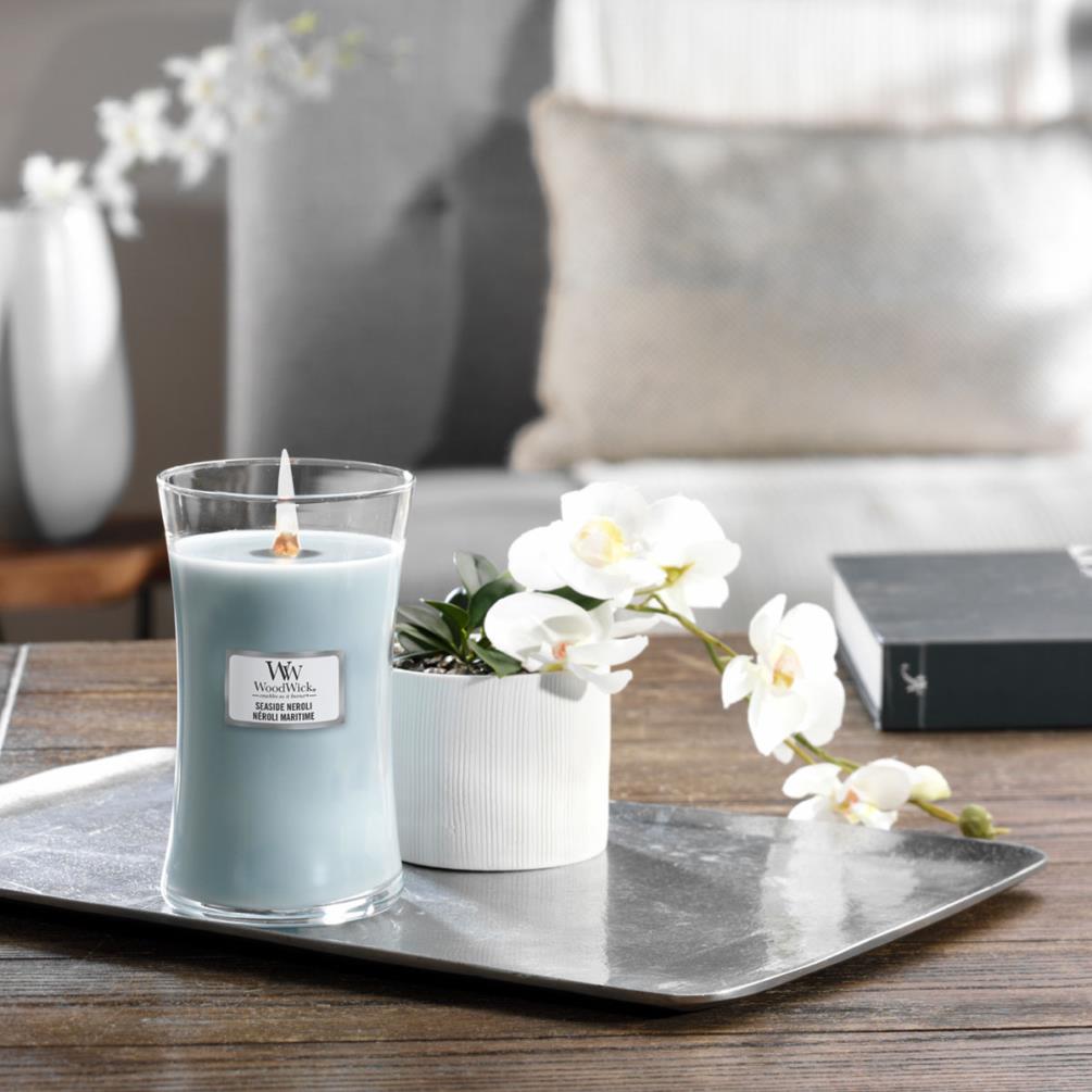 WoodWick Seaside Neroli Large Hourglass Candle Extra Image 1